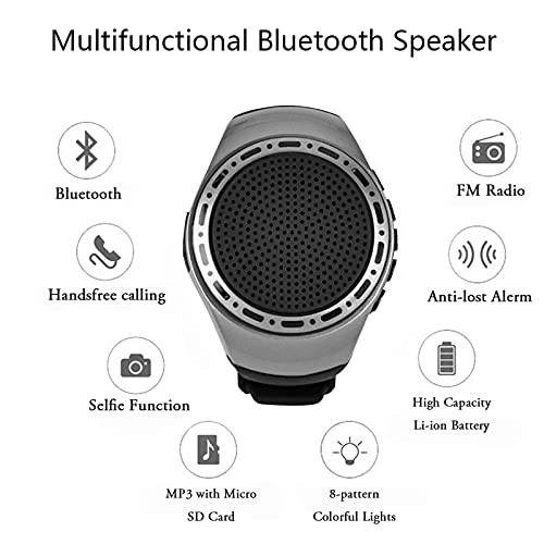 ORIDECOR Upgraded Wearable Waterproof Wireless Wrist Portable Sports Bluetooth Speaker Watch with Multi Function MP3 Player & FM Radio & Selfie & Ultra Long Standby Time for Running, Hiking, Climbing