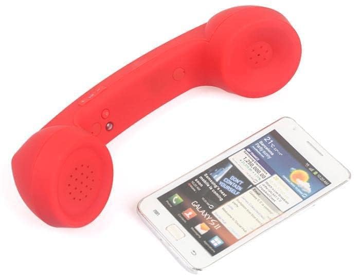 Retro Phone Handset with Wireless Bluetooth and USB Handsets for Cell Phones Radiation-Proof Comfortable Call (Red)