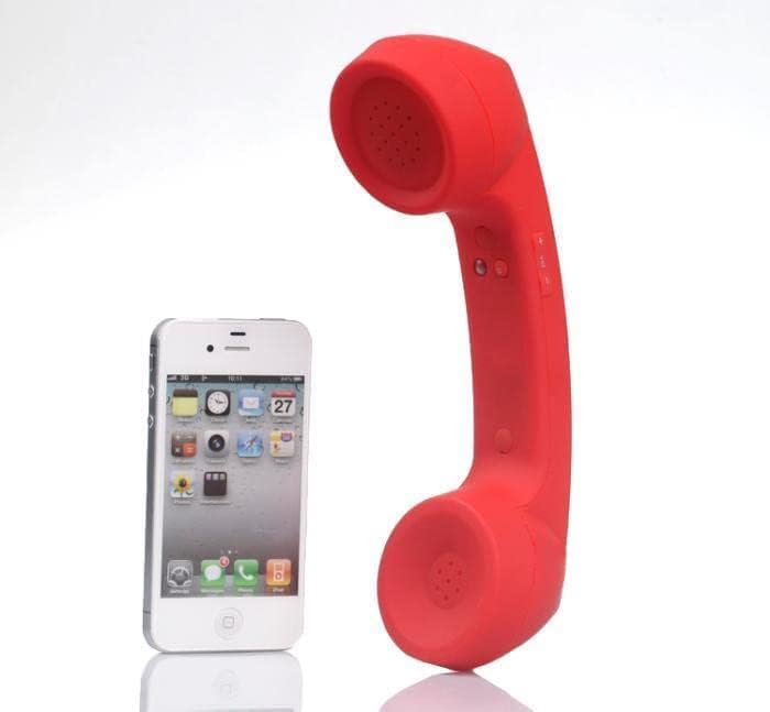 Retro Phone Handset with Wireless Bluetooth and USB Handsets for Cell Phones Radiation-Proof Comfortable Call (Red)