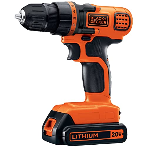 BLACK+DECKER 20V MAX 68-Piece Cordless Drill and Home Tool Project Kit with Tool Storage Bag (LDX120PK)