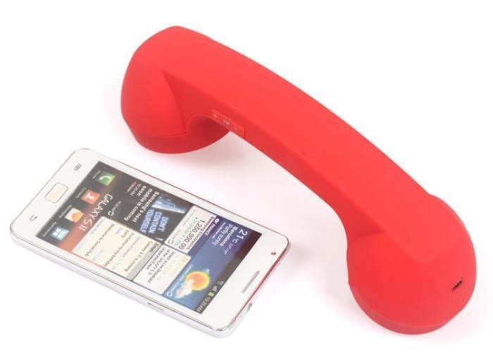 Retro Phone Handset with Wireless Bluetooth and USB Handsets for Cell Phones Radiation-Proof Comfortable Call (Red)