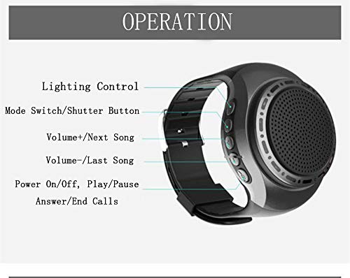 ORIDECOR Upgraded Wearable Waterproof Wireless Wrist Portable Sports Bluetooth Speaker Watch with Multi Function MP3 Player & FM Radio & Selfie & Ultra Long Standby Time for Running, Hiking, Climbing