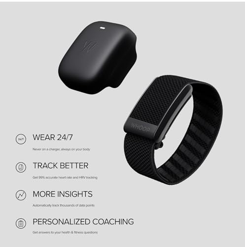 WHOOP 4.0 with 12 Month Subscription – Wearable Health, Fitness & Activity Tracker – Continuous Monitoring, Performance Optimization, Heart Rate Tracking – Improve Sleep, Strain, Recovery, Wellness
