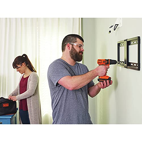 BLACK+DECKER 20V MAX 68-Piece Cordless Drill and Home Tool Project Kit with Tool Storage Bag (LDX120PK)