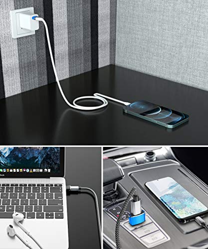 Elebase USB to USB C Adapter 4 Pack,Type C Female to USB A Male Charger Connector for Apple iPhone 16 15 14 13,iWatch 10,iPad 8 8th 9 9th 10th Air 4th 5 Mini 6 Generation,Samsung Galaxy Z Flip S24 S23