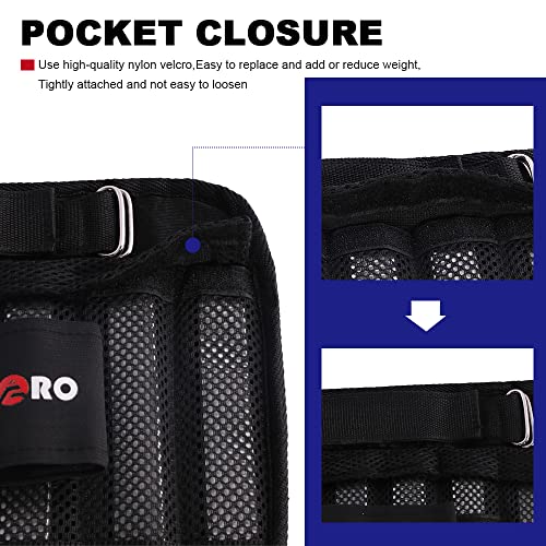Adjustable Ankle Weights, Leg Weights, Removable Ankle Weights for Men Women, for Running, Walking, Jogging, Workout, Fitness, 1Pair 2 Pack (Max 22 LBS)