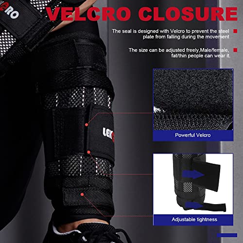 Adjustable Ankle Weights, Leg Weights, Removable Ankle Weights for Men Women, for Running, Walking, Jogging, Workout, Fitness, 1Pair 2 Pack (Max 22 LBS)