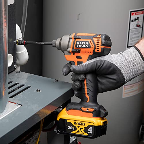 Klein Tools 32304 Screwdriver, 14-in-1 Adjustable Screwdriver with Flip Socket, HVAC Nut Drivers and Bits, Impact Rated