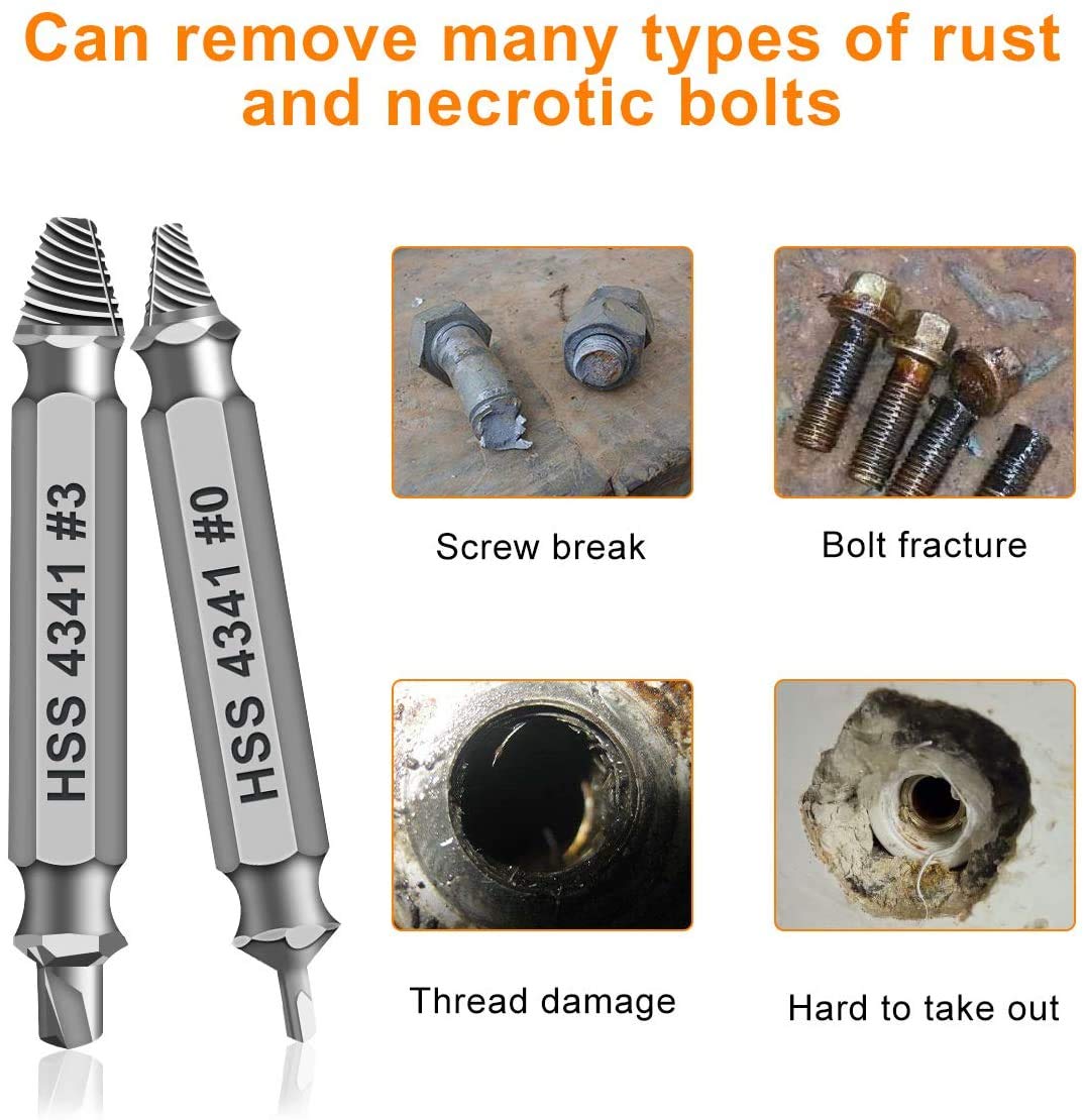 Gifts for Men,Damaged Screw Extractor Set-Father's Day Gifts from Wife Daughter Son,Mens Gifts,Husband,Stripped Screws Nuts & Bolts Drill Bit Tools for Easy Removal of Rusty Broken Hardware Gifts
