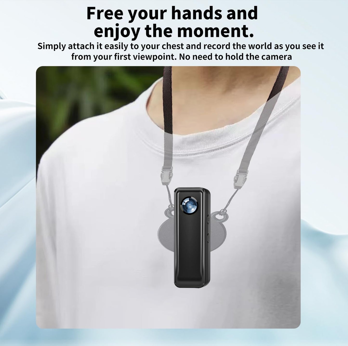 Body Cam, 4K HD Action Camera, Mini Body Camera with 64GB Memory Card, Portable Vlogging Camera with Magnetic Back Clip, Wearable Camcorder Daily Records Easy to Use for Traveling Cycling Home Office