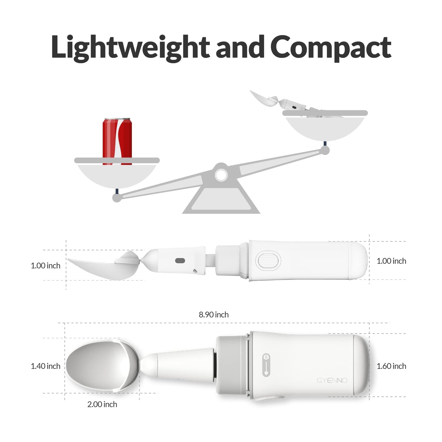 GYENNO Parkinson Spoon for Essential Tremor and Parkinson's Disease, Parkinson Utensil with Active Stabilizing Technology, Adaptive Utensil for Elderly with Intelligent Eating Assistance