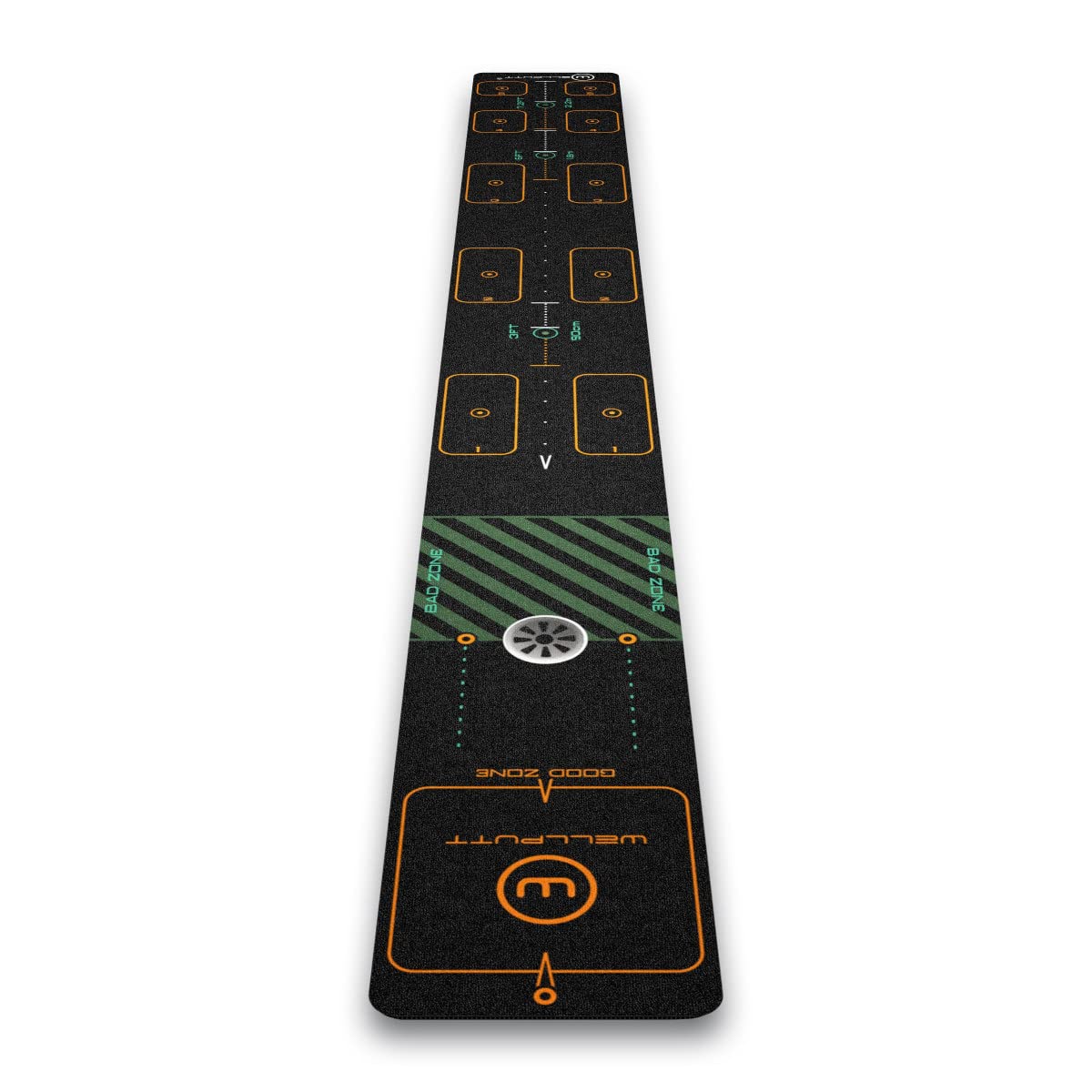 WELLPUTT - Golf Putting Training Mat - 10ft First