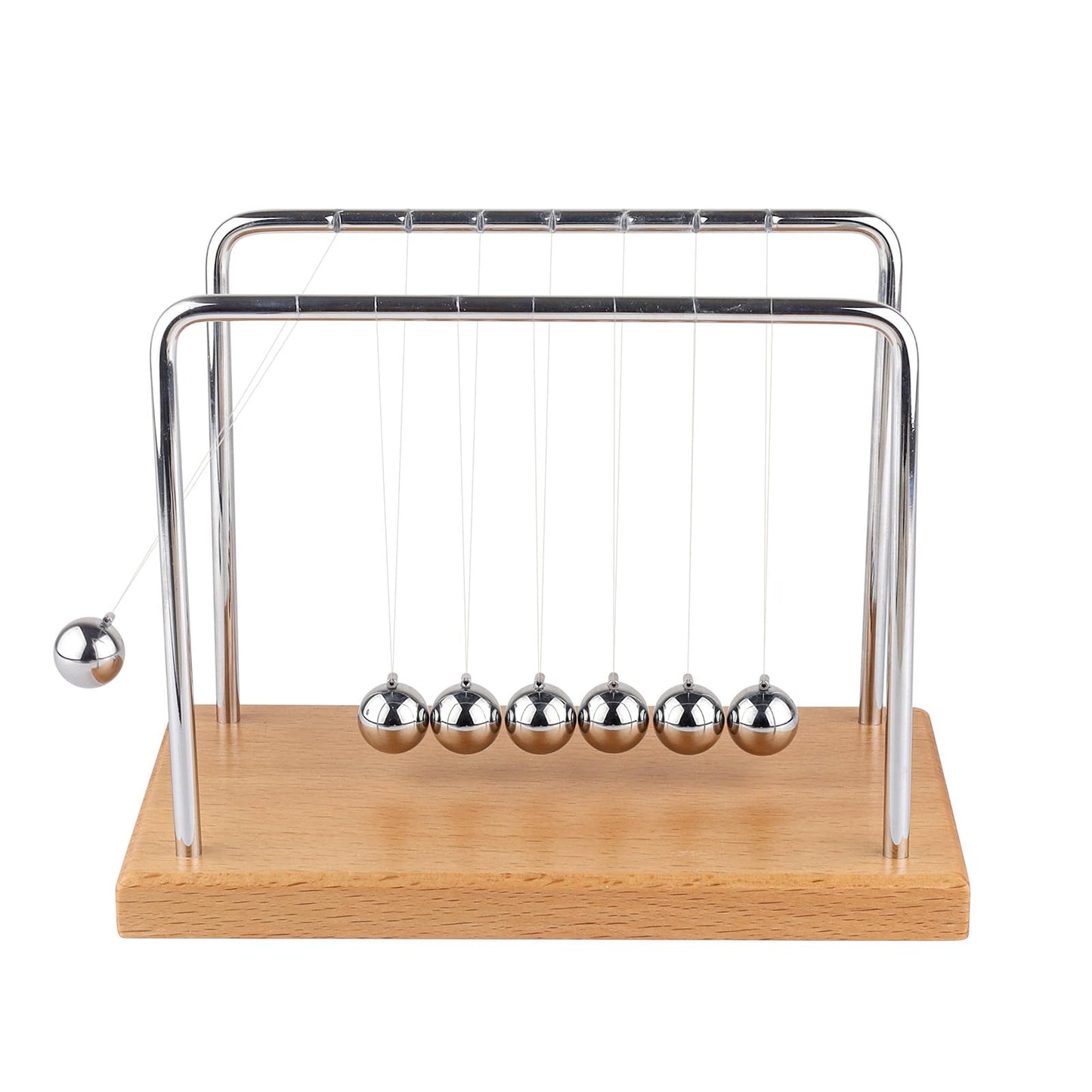 Smilesorg Newton's Cradle Balance Balls Fascinating Physics Gadget for Home and Office 7 Beads
