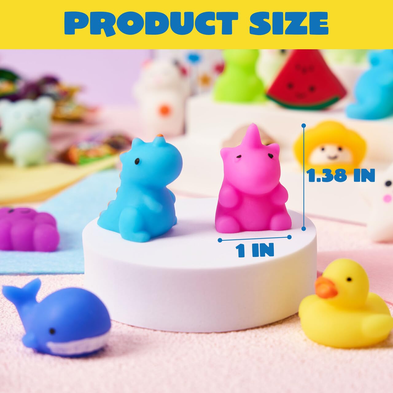 JOYIN Mochi Squishy Toys Set, Random 25 Pack Mini Mochi, Party Favors for Kids, Kawaii Squishy, Stress Relief Toys, Basket Stuffers, Goodie Bags Fillers, Birthday Gifts, Classroom Prizes