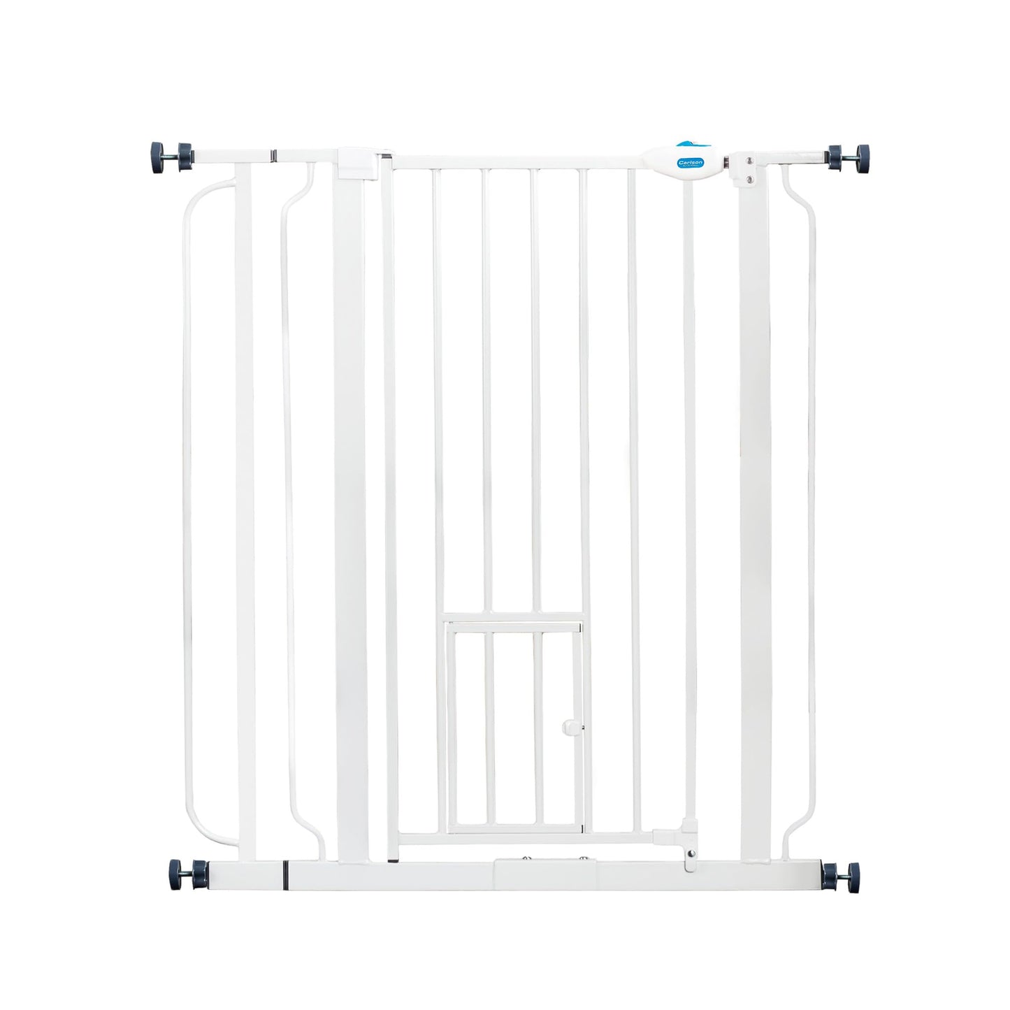Carlson Extra Tall Walk Through Pet Gate with Small Pet Door, Includes 4-Inch Extension Kit, 4 Pack Pressure Mount Kit and 4 Pack Wall Mount Kit