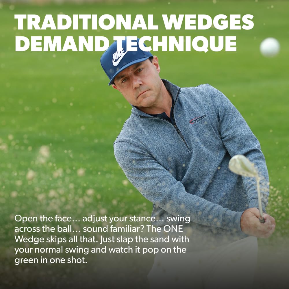 Performance Golf ONE Wedge | Accelerates The Club Through Any Lie | Solid Shots | No Chunking | Gets You On The Green in One Shot (56 Degrees, Right)