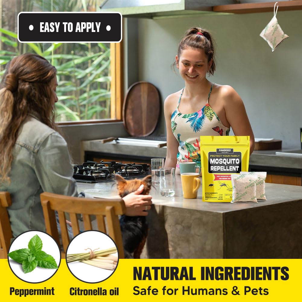 XLCKODY Mosquito Repellent Pouches, Mosquito Repellent for Patio, Mosquito Repellent Outdoor Patio, Mosquito Deterrent Indoor,Mosquito Control, Keep Mosquitoes Away from Home,Patio,Camping,Car&More-8P