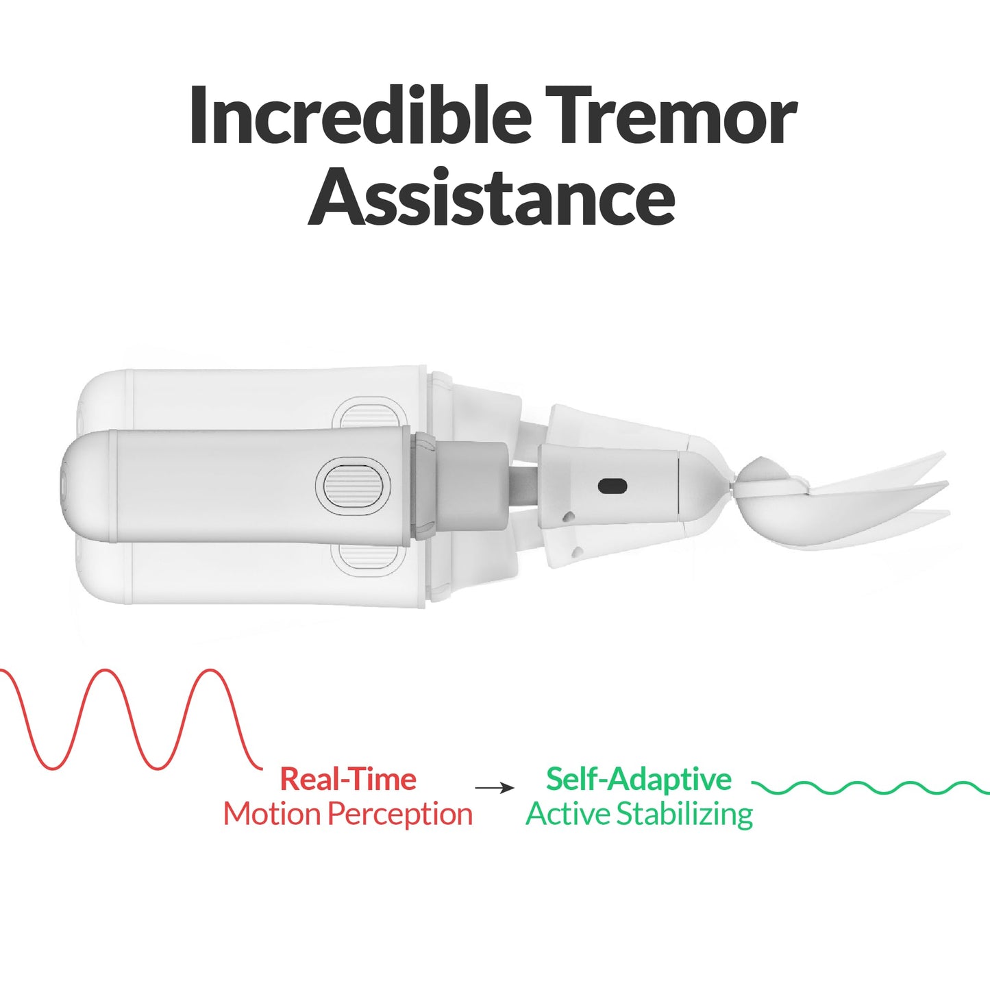 GYENNO Parkinson Spoon for Essential Tremor and Parkinson's Disease, Parkinson Utensil with Active Stabilizing Technology, Adaptive Utensil for Elderly with Intelligent Eating Assistance