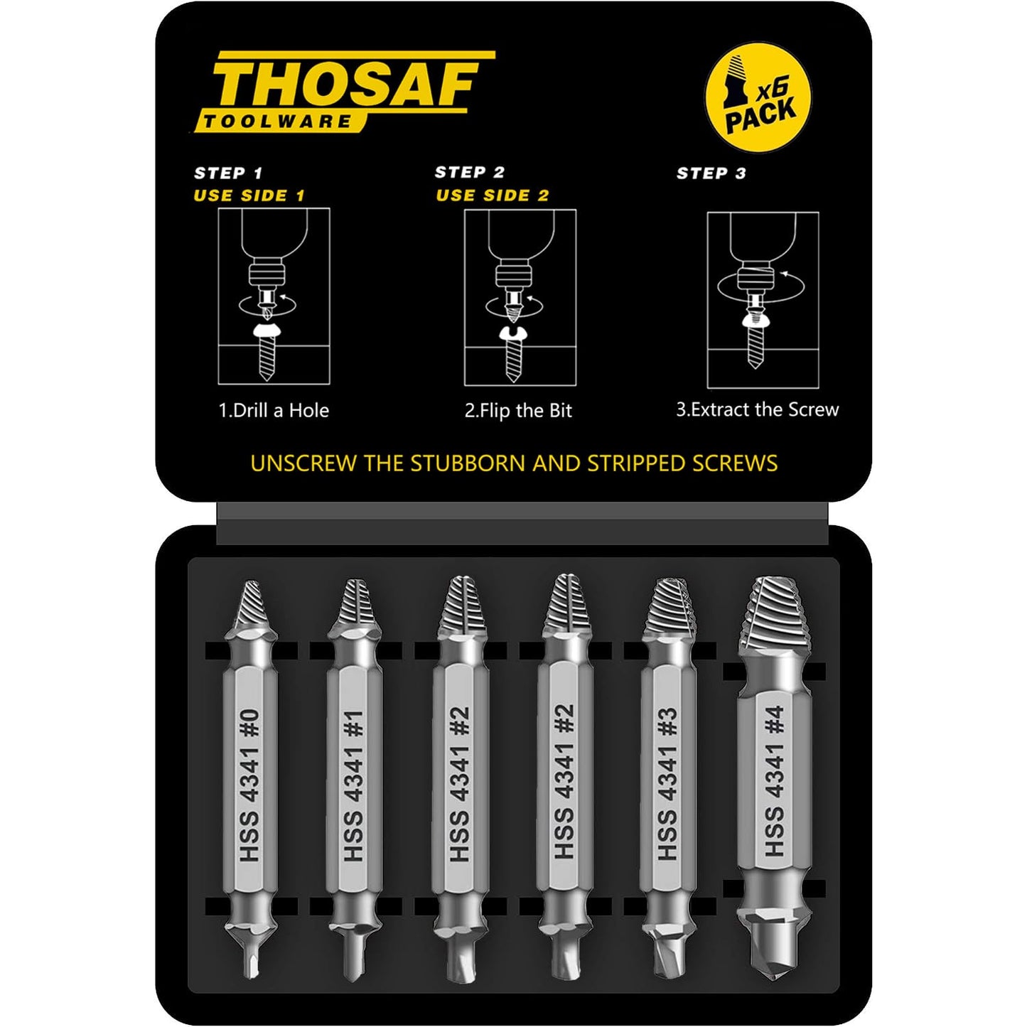 Gifts for Men,Damaged Screw Extractor Set-Father's Day Gifts from Wife Daughter Son,Mens Gifts,Husband,Stripped Screws Nuts & Bolts Drill Bit Tools for Easy Removal of Rusty Broken Hardware Gifts