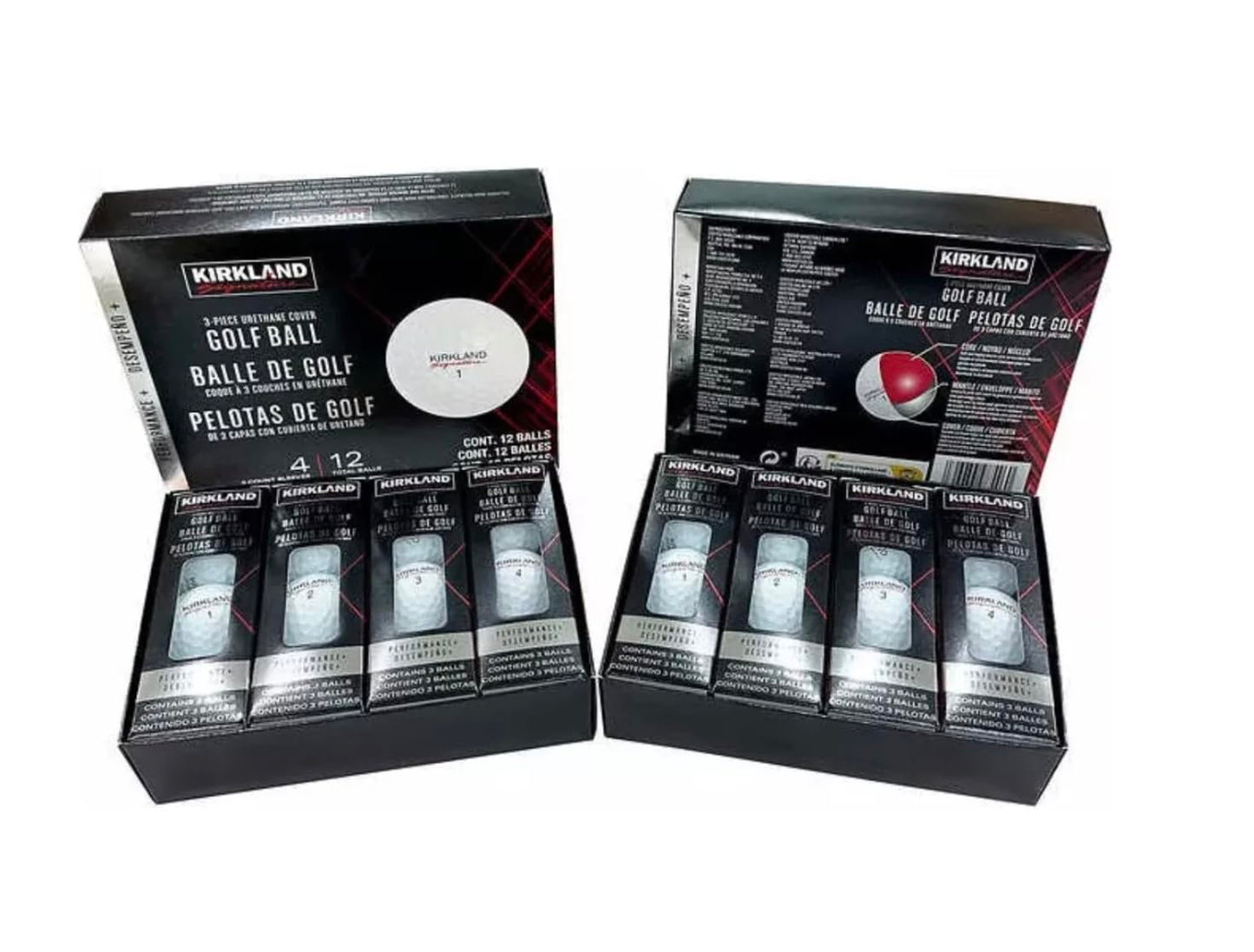 KIRKLAND Signature V3.0#1654518 Performance Plus 3-Piece Urethane Covered Golf Ball (2 Dozen, 24 Balls)