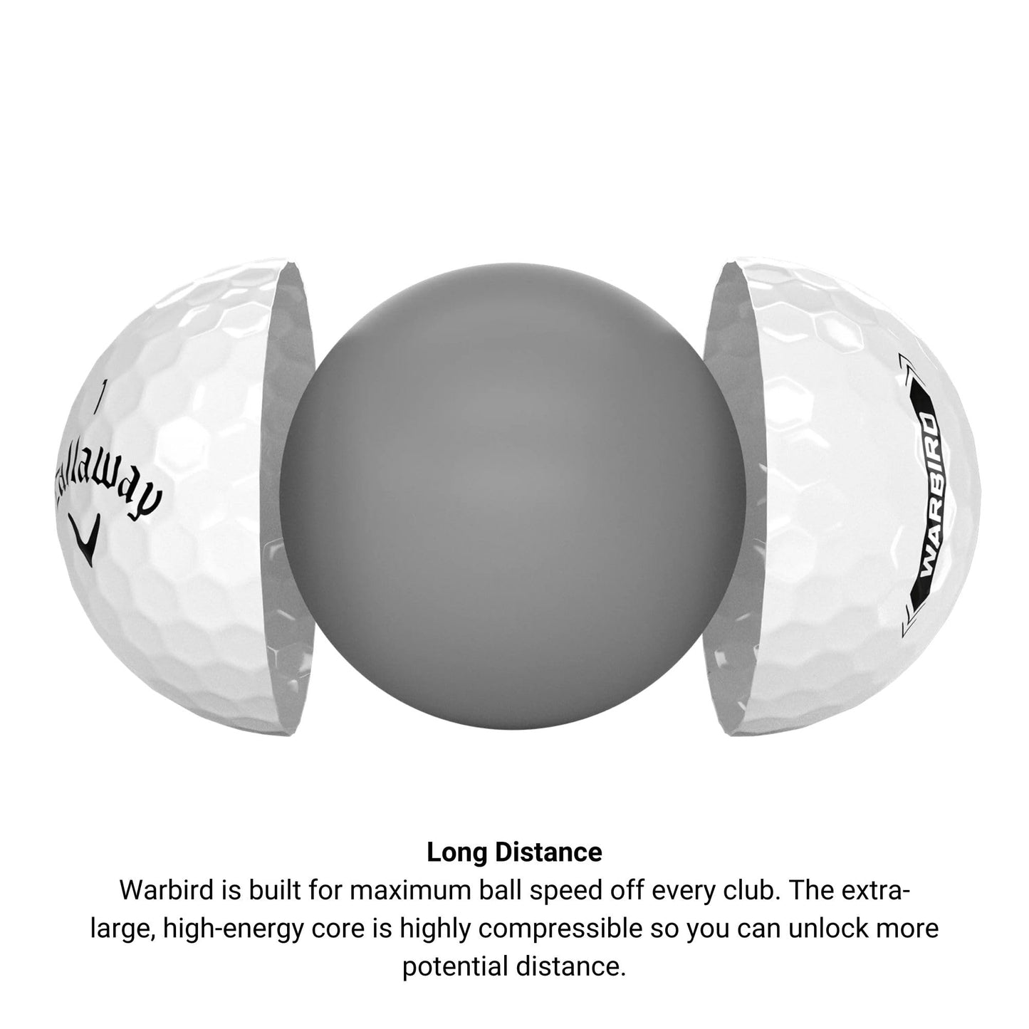 Callaway Warbird Golf Balls (2023 Version, White)