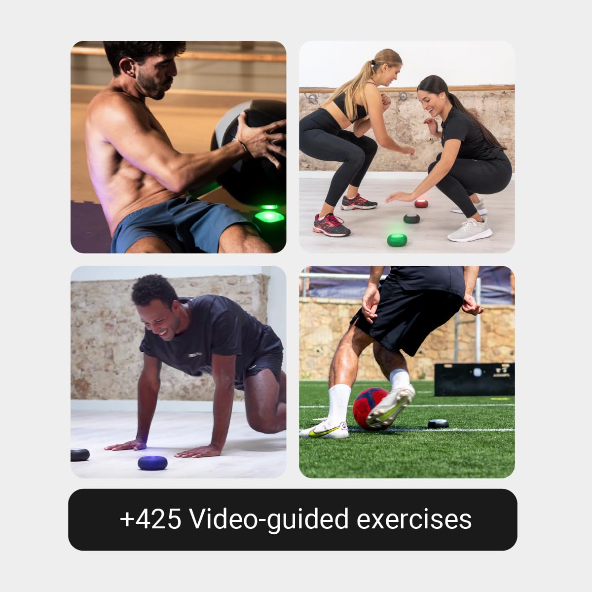 A-Champs ROX Training Kit – LED Light Pods with Light, Sound & Vibration Signals & Free App for Speed, Agility, Reaction & Cognitive Training – Perfect for Athletes, Coaches, Fitness & Rehab (3-Pack)