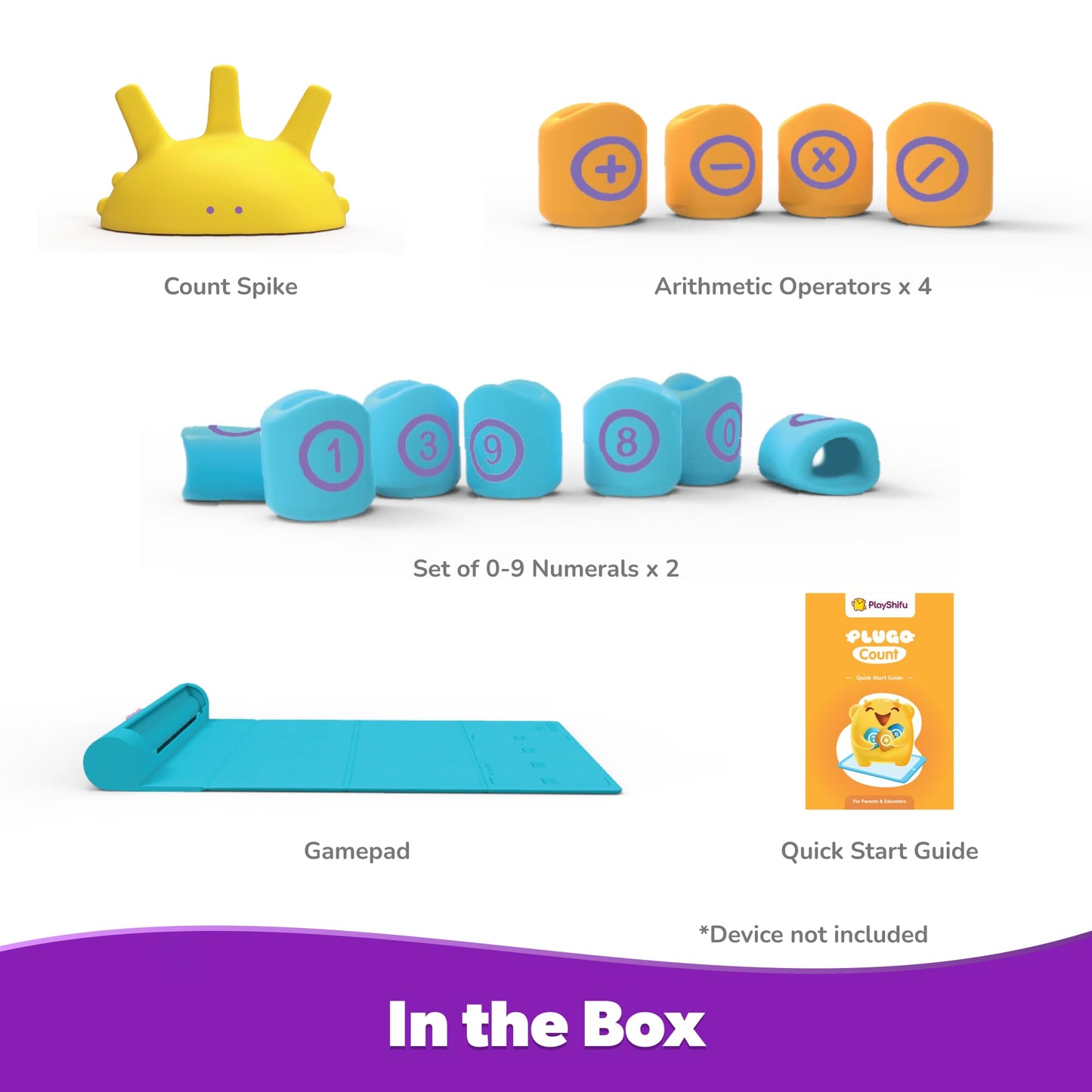 PlayShifu STEM Toy Math Game - Plugo Count (Kit + App with 5 Interactive Math Games) Educational Toy for 4 5 6 7 8 Year Old Birthday Gifts | Story-Based Learning for Kids (Works with tabs/mobiles)