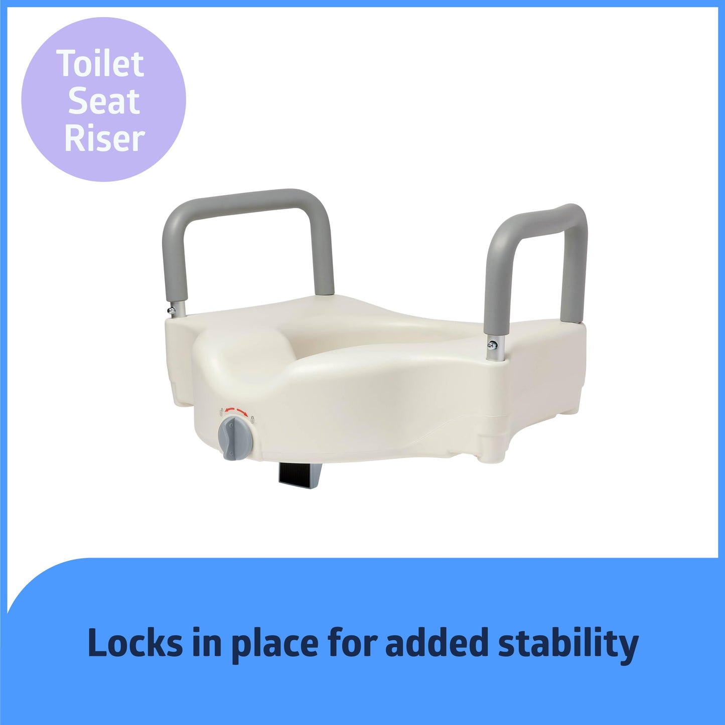 Medline Multi-Function Bathroom Kit for Caregivers, Seniors and Adults: Toilet Seat Riser and Attachable Toilet Light for Adults, Disabled- Enhanced Safety, 1 Ct.