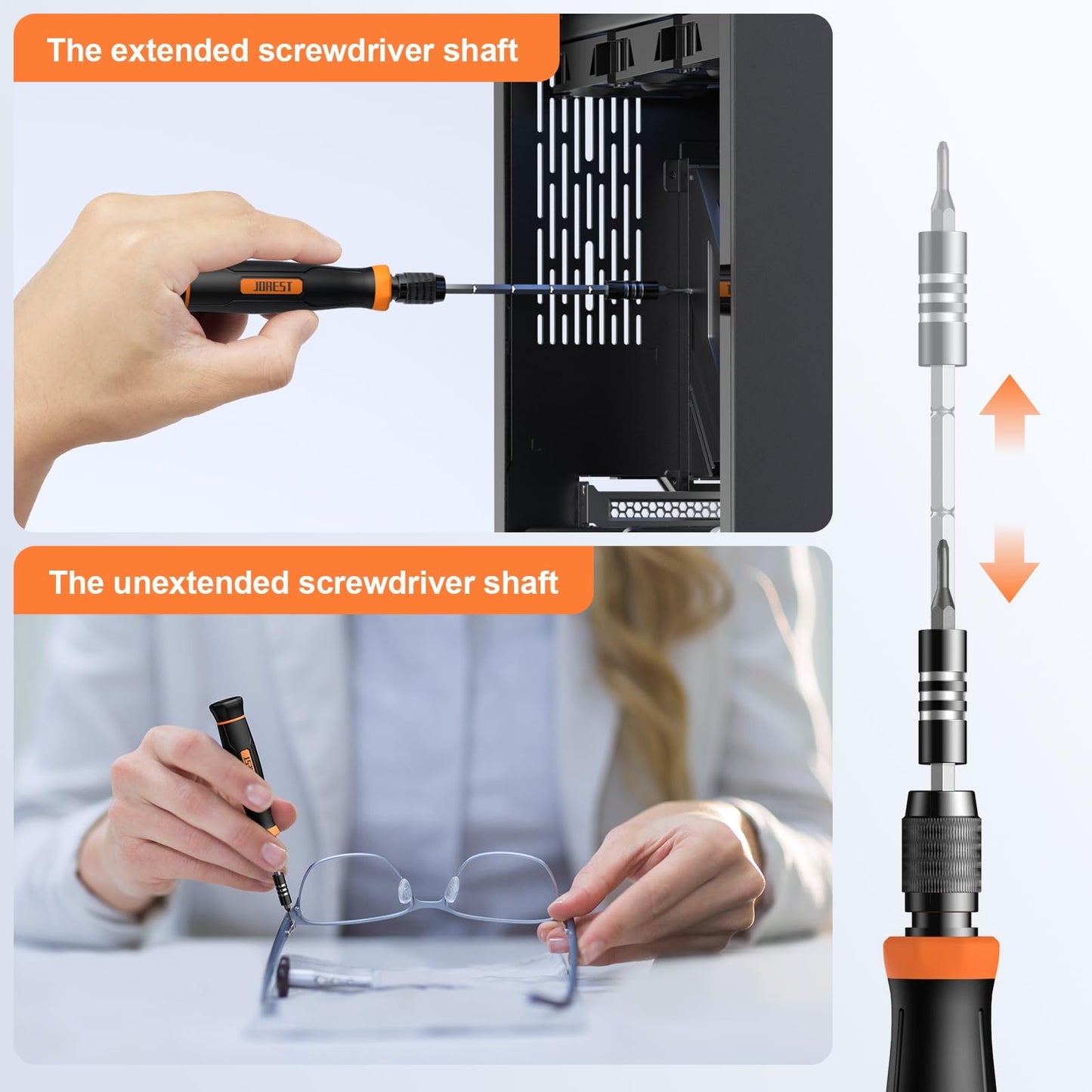 JOREST 152 in 1 Precision Screwdriver Set, Tool Gifts for Men, Magnetic Tool Kit with Torx Triwing Bits, Repair for Electronics,Macbook, Laptop, PC, RC, PS5, iphone,Jewelers, XBOX, Glasses