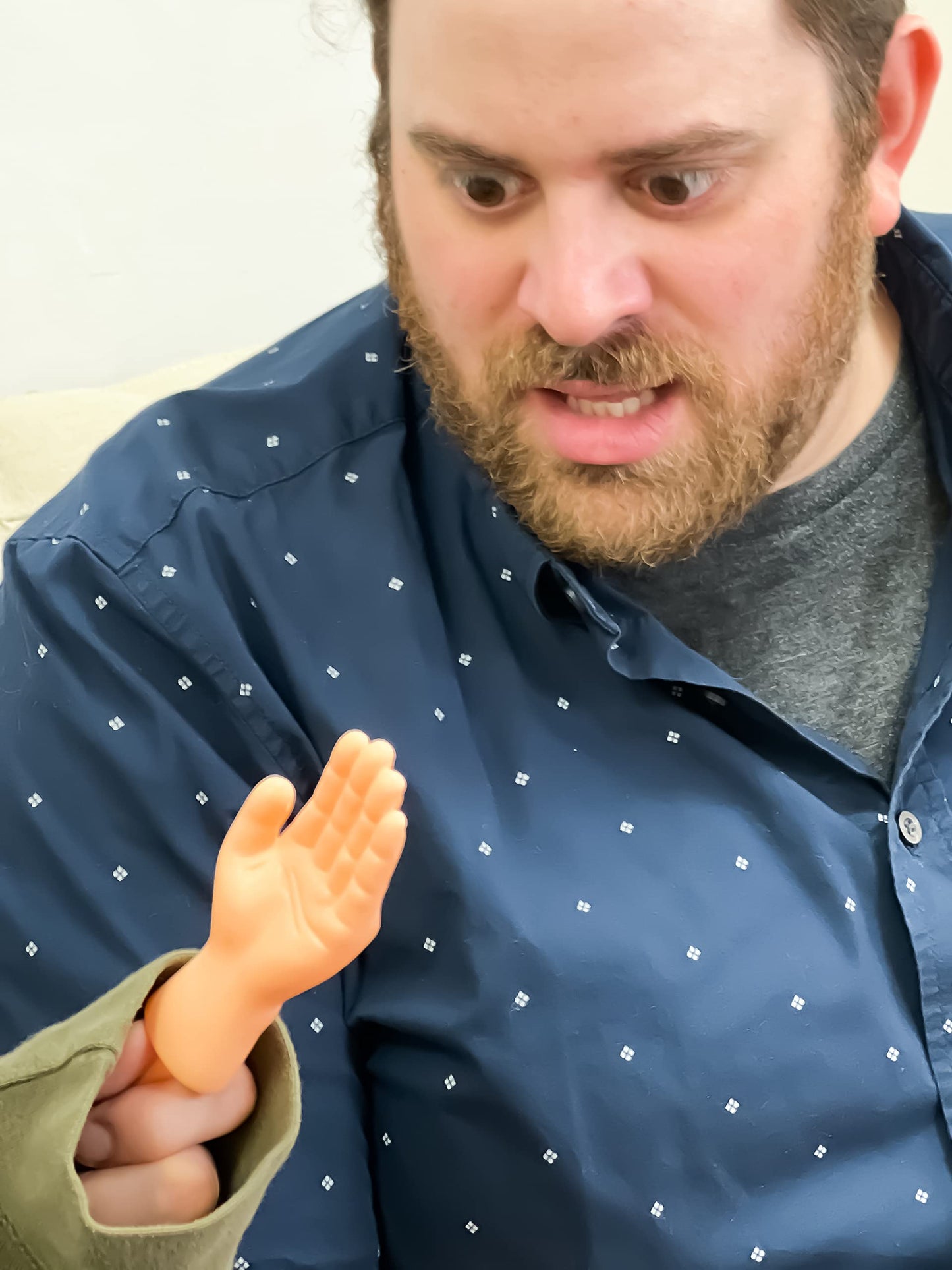 Tiny Hands (1 Pair) - Original Little Small Mini Hand Stick Puppet - Make Anyone Laugh - Pocket Sized Hilarity and Big Laughs - TikTok Famous - Friend & Family Fun