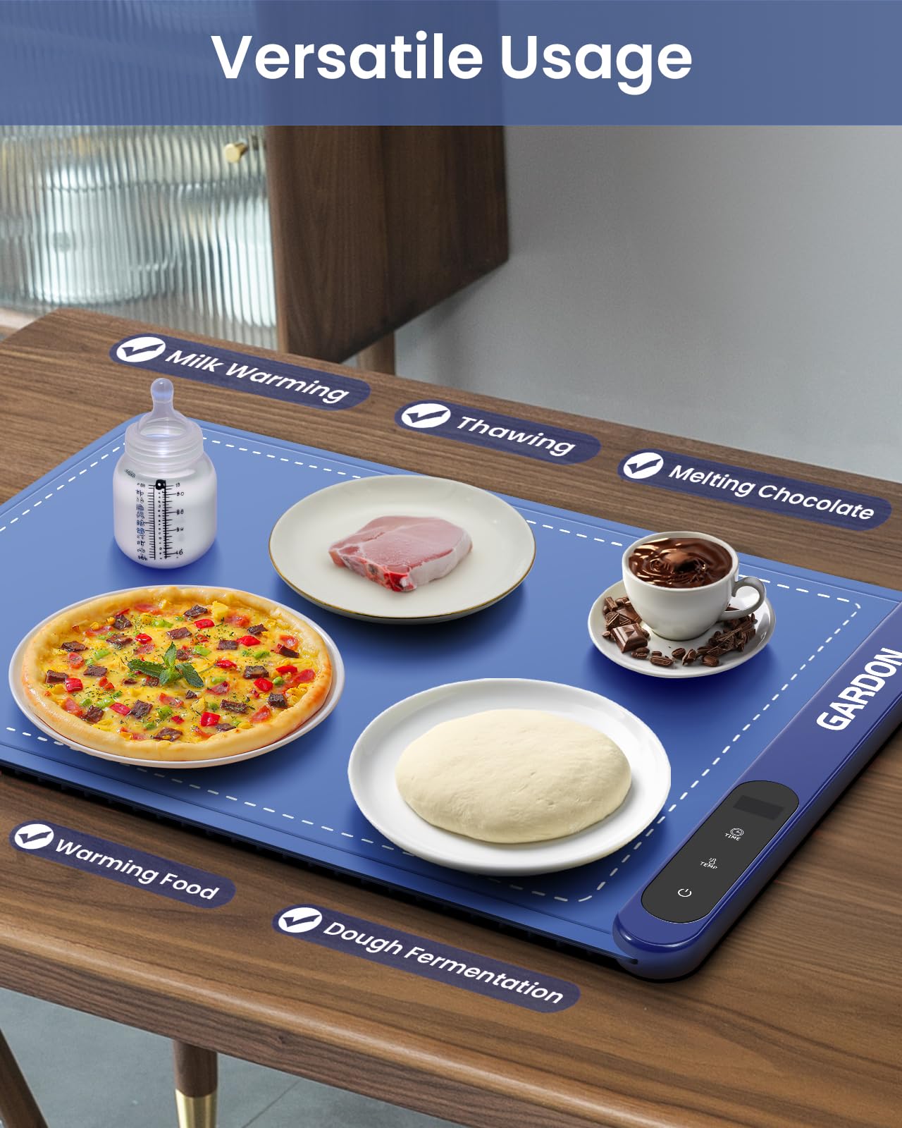 Warming Mat for Food, Food Warmer for Party & Buffet with 6 Temp Settings, Kitchen Gadgets Tray to Keep Dinner Warm, Heating Pad for Chafing and Grill Meat, Gift for Mother's Day