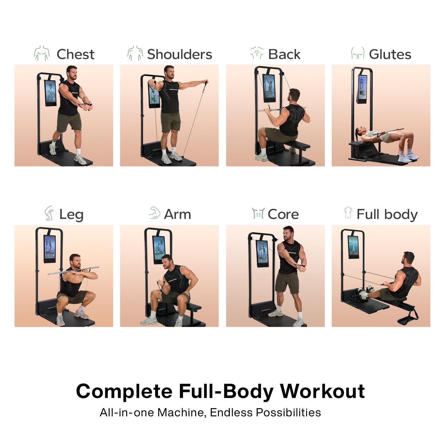 Speediance Gym Monster 2 Smart Home Gym, Upgraded AI-Powered Home Workout Machine, Multi-Functional Smith Machine, Full Body Strength Training Fitness Equipment, All-in-One Workout Station