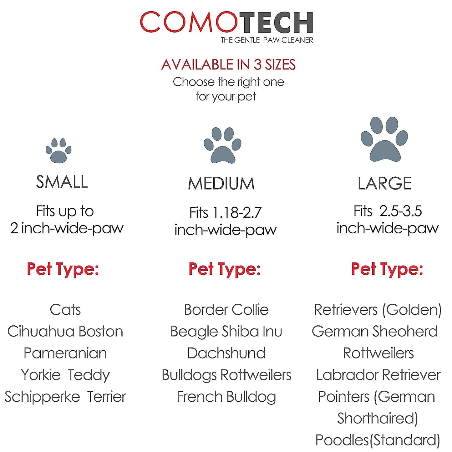 Comotech Dog Paw Cleaner, Portable Dog Paw Washer with 3 Absorbent Towels, Pet Cleaning Silicone Brush for Small Breed Dogs(Blue)