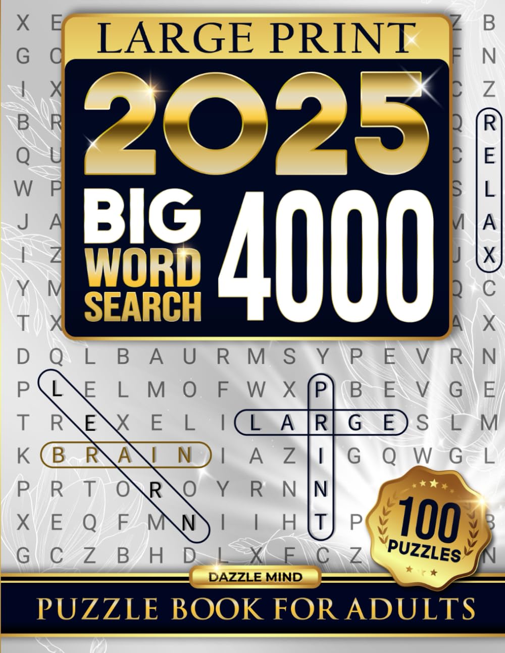 Word Search Books for Adults Large Print Puzzle: Big Word Find Puzzles for Adult & Seniors To Keep Mind Busy, Activity Games for Elderly Men Women Stress Relief, Relaxing (Fun Mindfulness Gift)