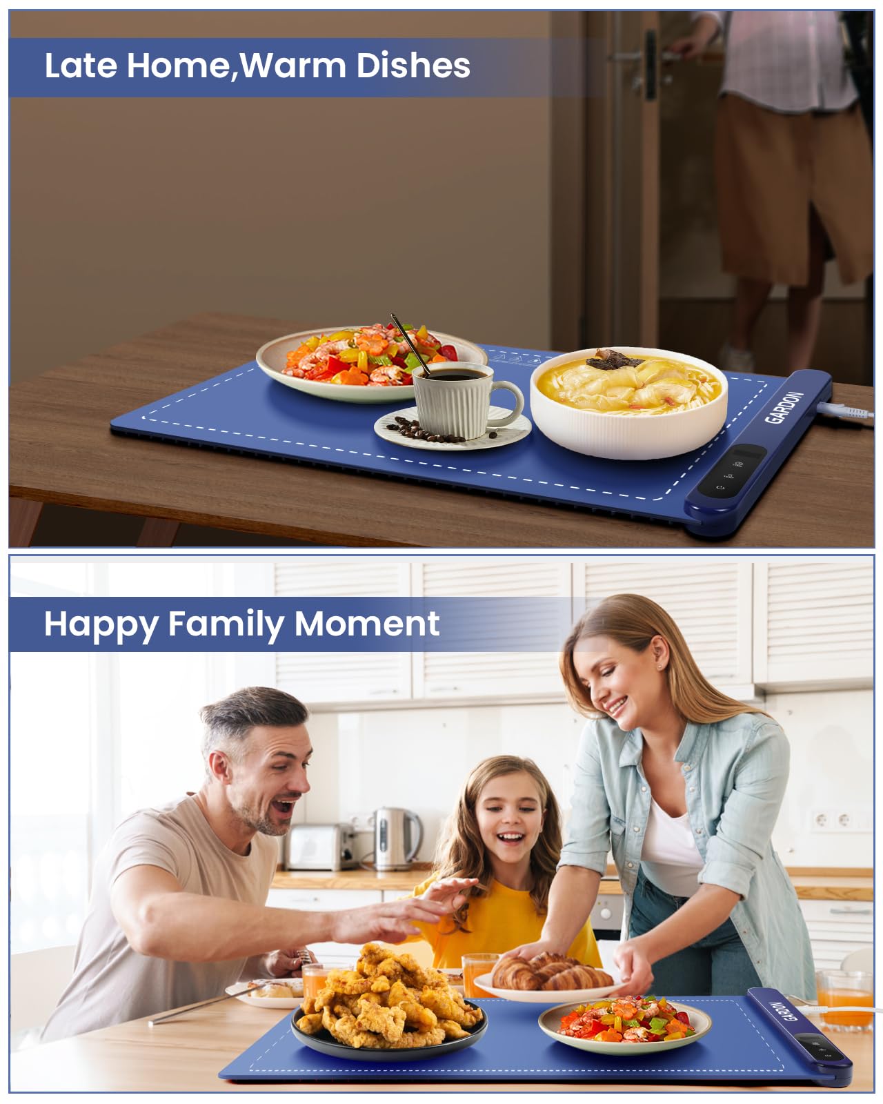 Warming Mat for Food, Food Warmer for Party & Buffet with 6 Temp Settings, Kitchen Gadgets Tray to Keep Dinner Warm, Heating Pad for Chafing and Grill Meat, Gift for Mother's Day