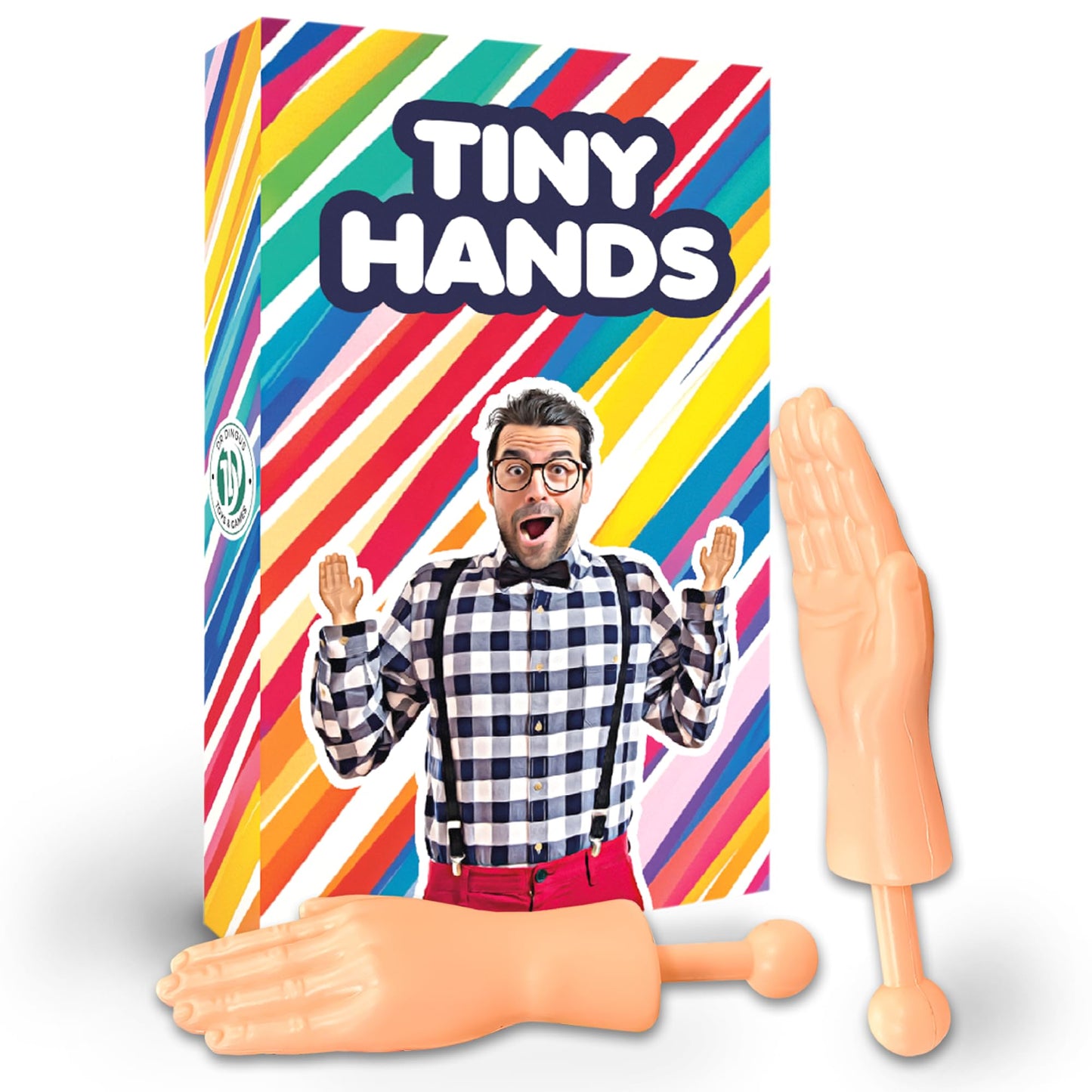 Tiny Hands (1 Pair) - Original Little Small Mini Hand Stick Puppet - Make Anyone Laugh - Pocket Sized Hilarity and Big Laughs - TikTok Famous - Friend & Family Fun
