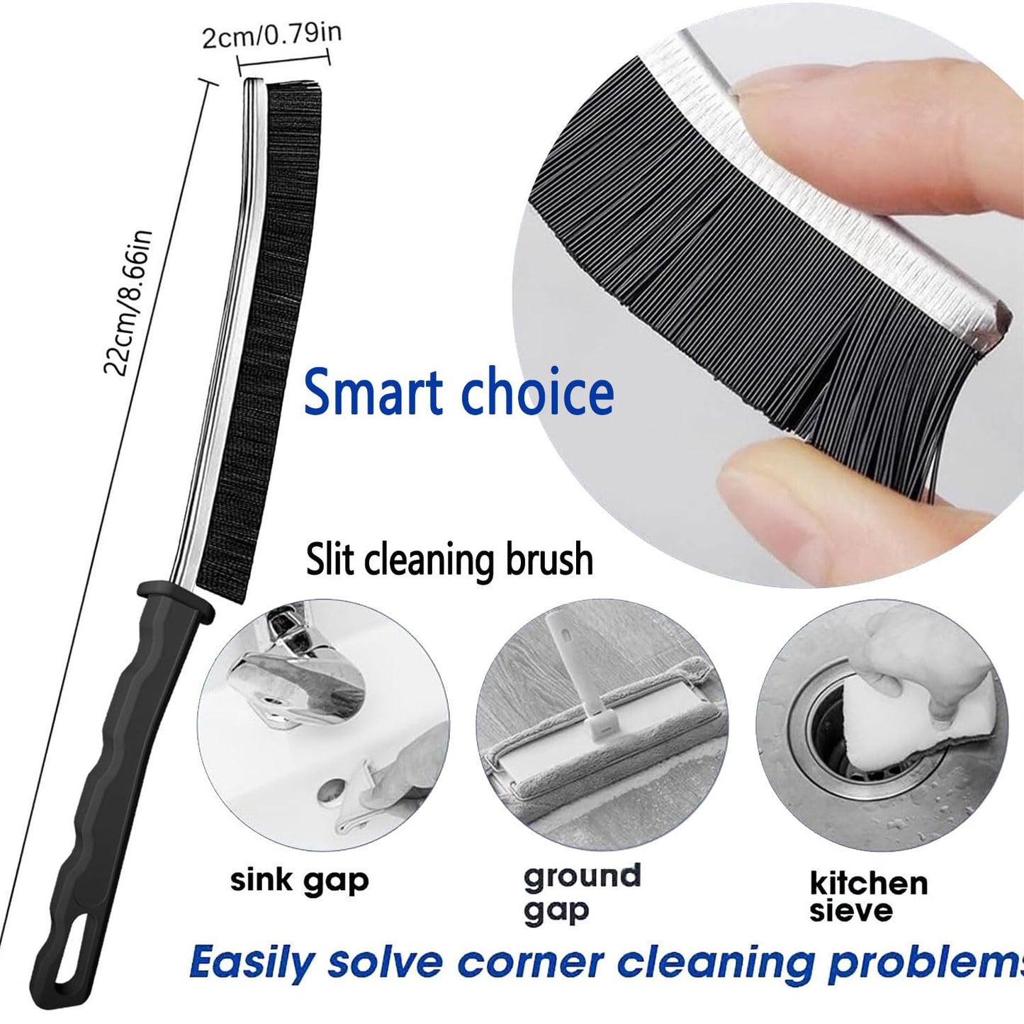 Crevice Cleaning Brush, New Multifunctional Gap Cleaning Brush Tool, Bathroom Gap Brush, Grout Cleaner Brush Hard Bristle Crevice Cleaning Brush,6Pcs