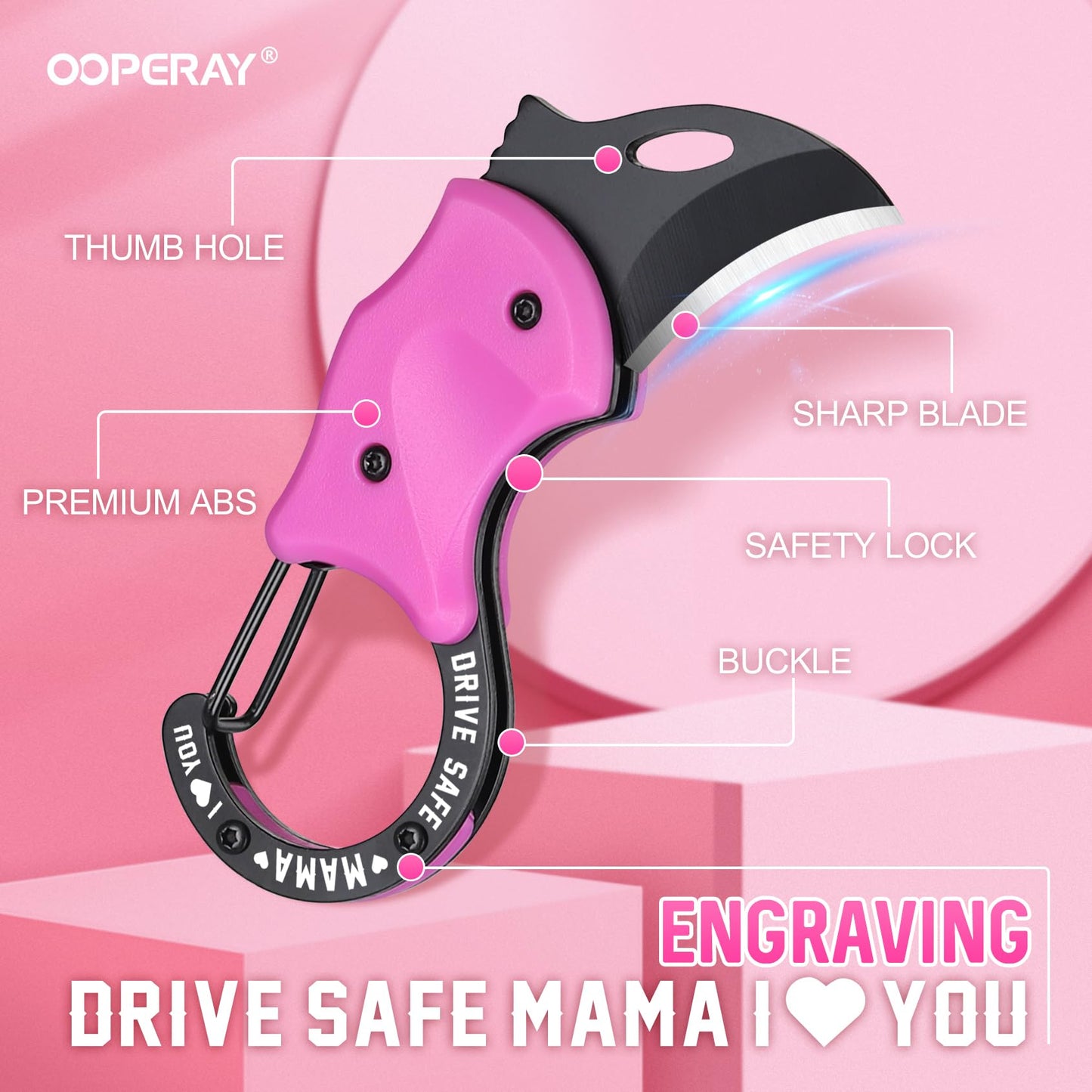 OOPERAY Gifts for Mom, Mothers Day Gadgets Gifts for Mom Wife, Mothers Day Birthday for Women Her Wife, Small Pocket Knife, Christmas Stocking Stuffers for Women, EDC Keychain Box Cutter