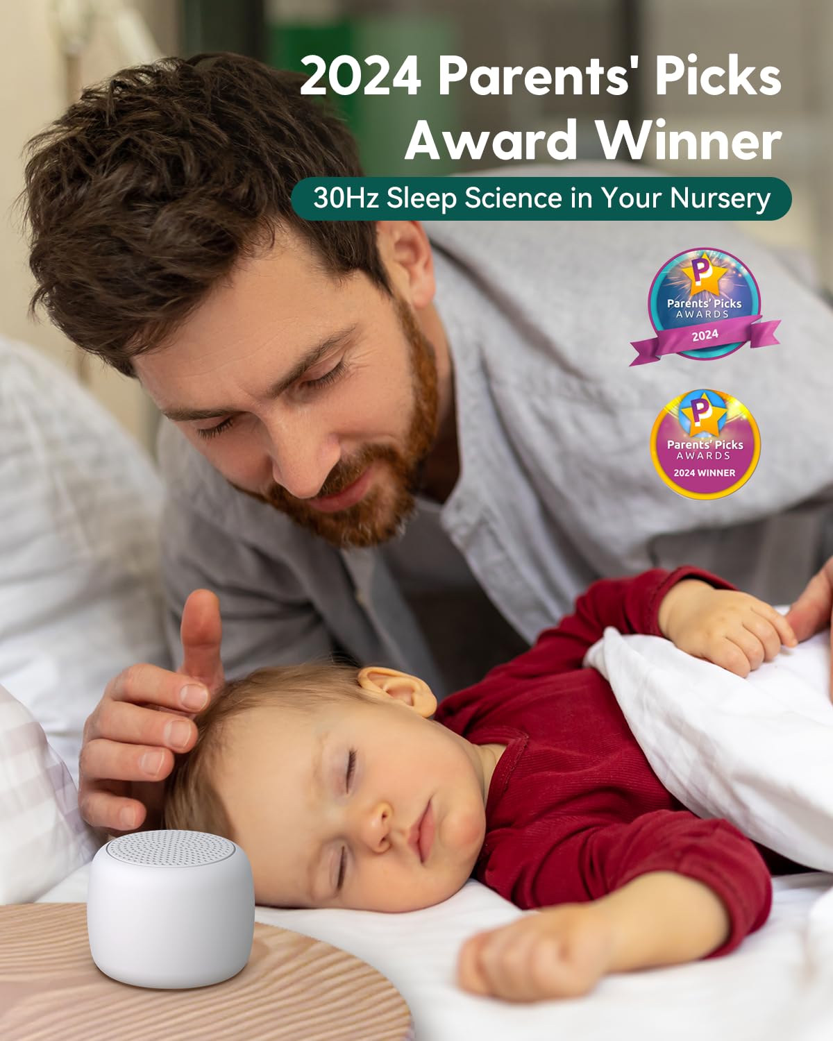 Babelio White Noise Sound Machine for Adults Kids Baby, Portable Travel Sound Machine for Sleep, Mini Size, 15 Non-looping Sounds, Timer, Memory Function, Easy to Pocket and Travel White