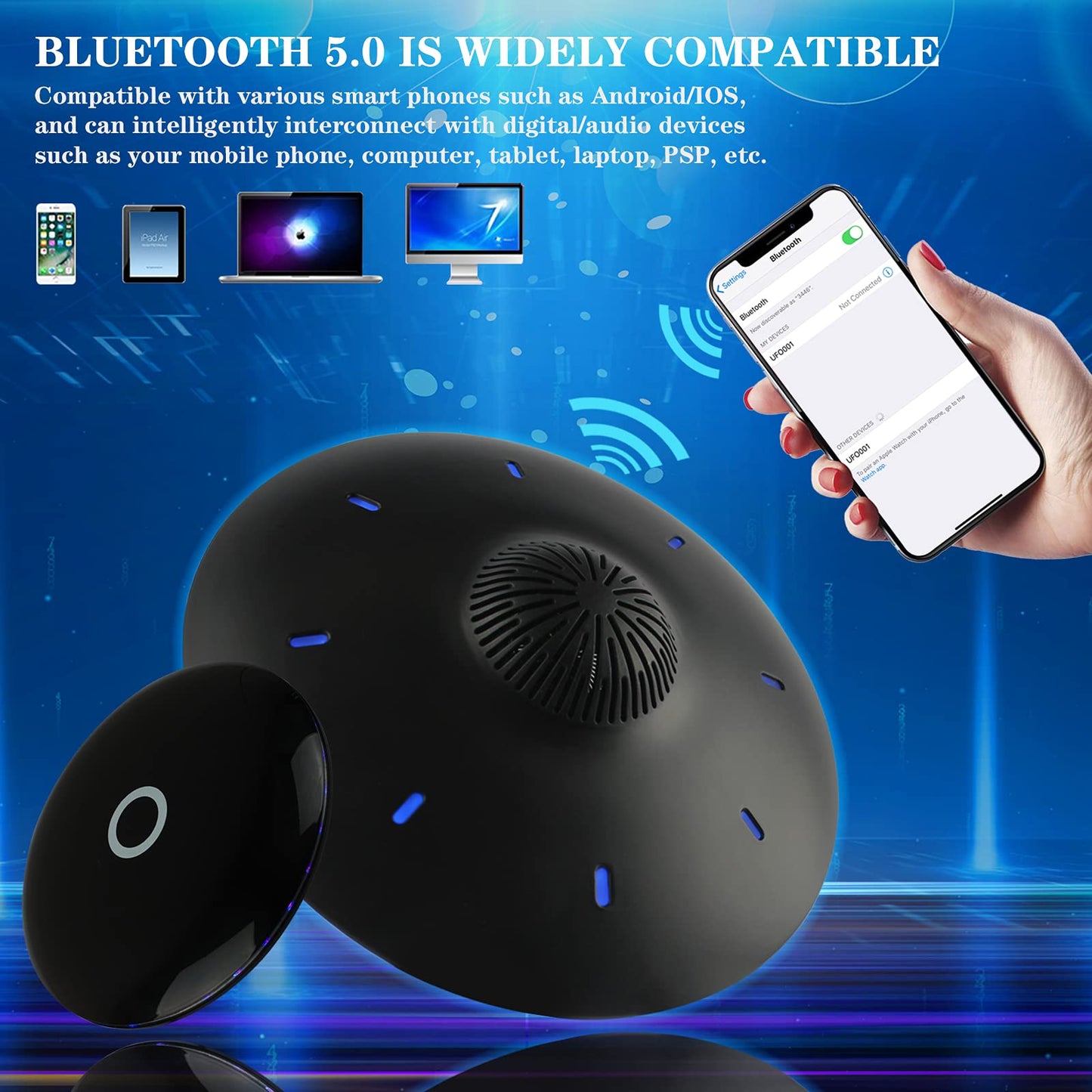 Magnetic Levitating Bluetooth Speaker, Levitating UFO Speakers.