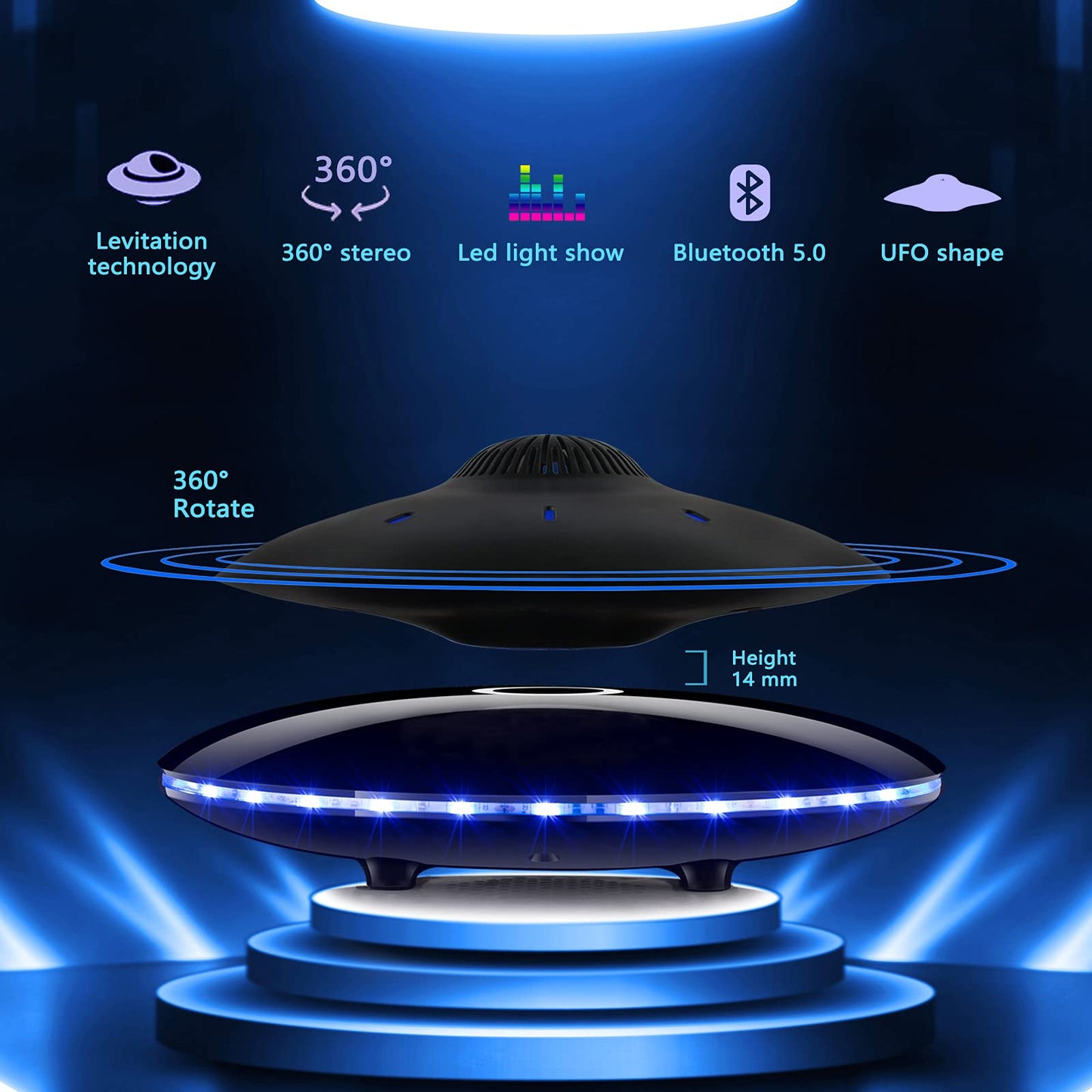 Magnetic Levitating Bluetooth Speaker, Levitating UFO Speakers.