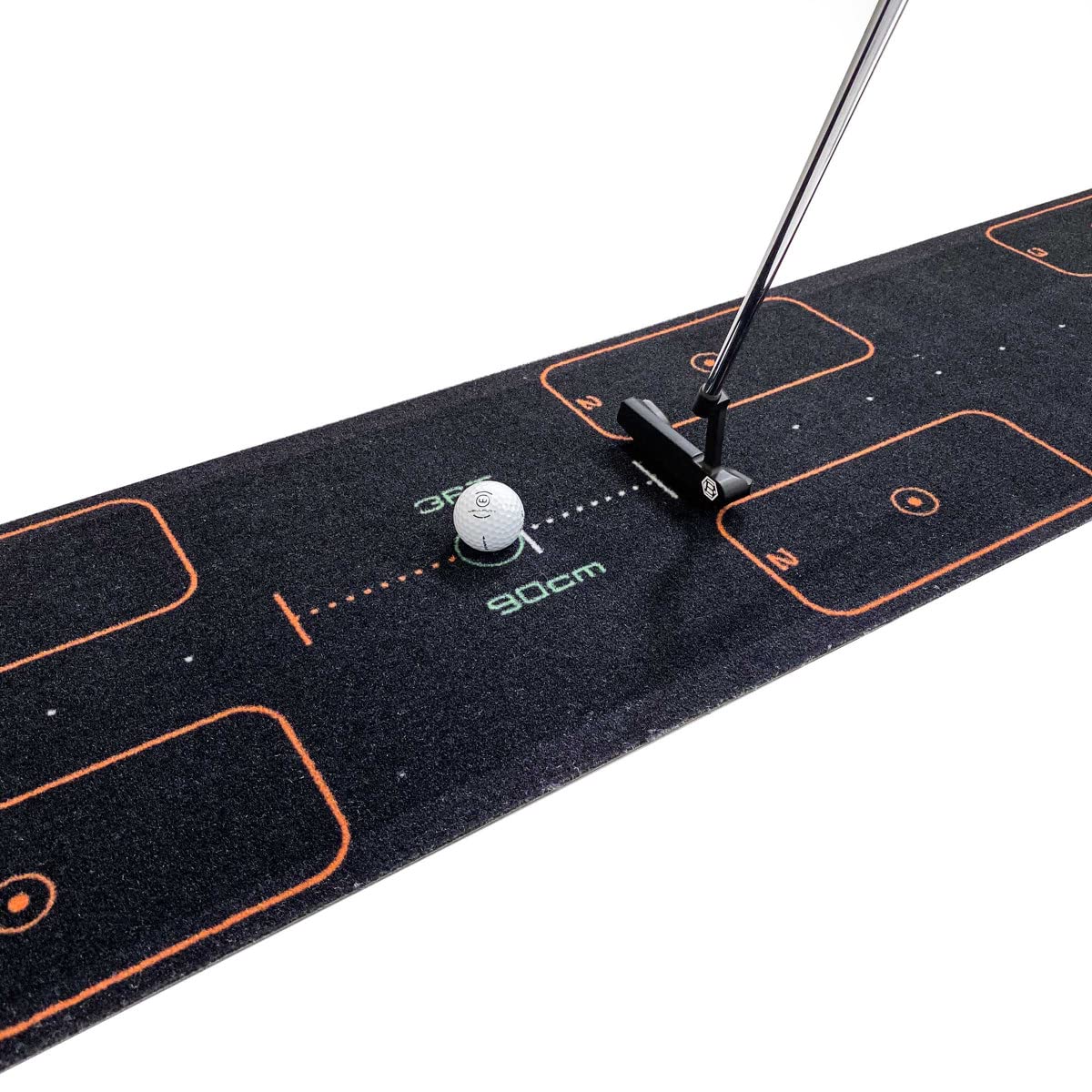 WELLPUTT - Golf Putting Training Mat - 10ft First