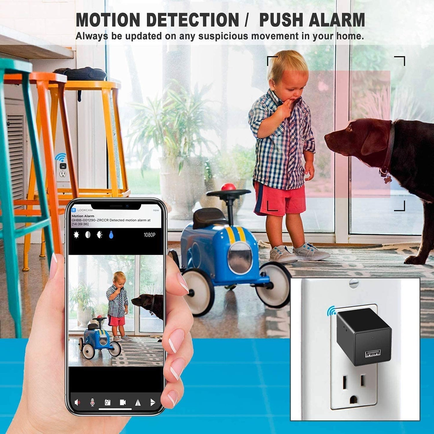 AES Spy Cameras 1080p WiFi USB Charger Phone Charging Brick Power Adapter HD Wireless Spy Camera Covert Hidden Wi-Fi Remote View Nanny Camera Spy Gadget (2021 QP-S9 Model)