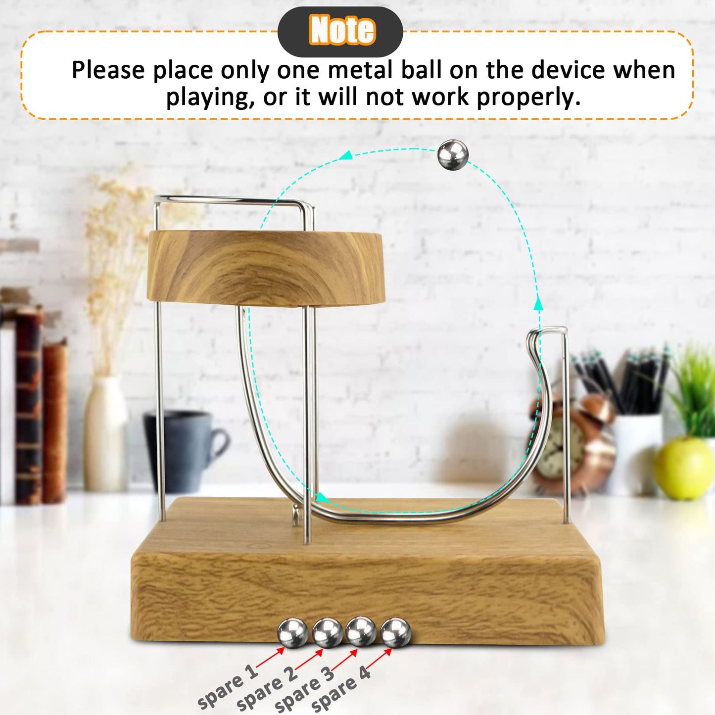 Magoog Perpetual Motion Machine, Kinetic Art Perpetual Motion Device, Stable Electromagnetic Drive with Lower Sound, Educational Gadget for Teaching, Science Physics Gadget for Office