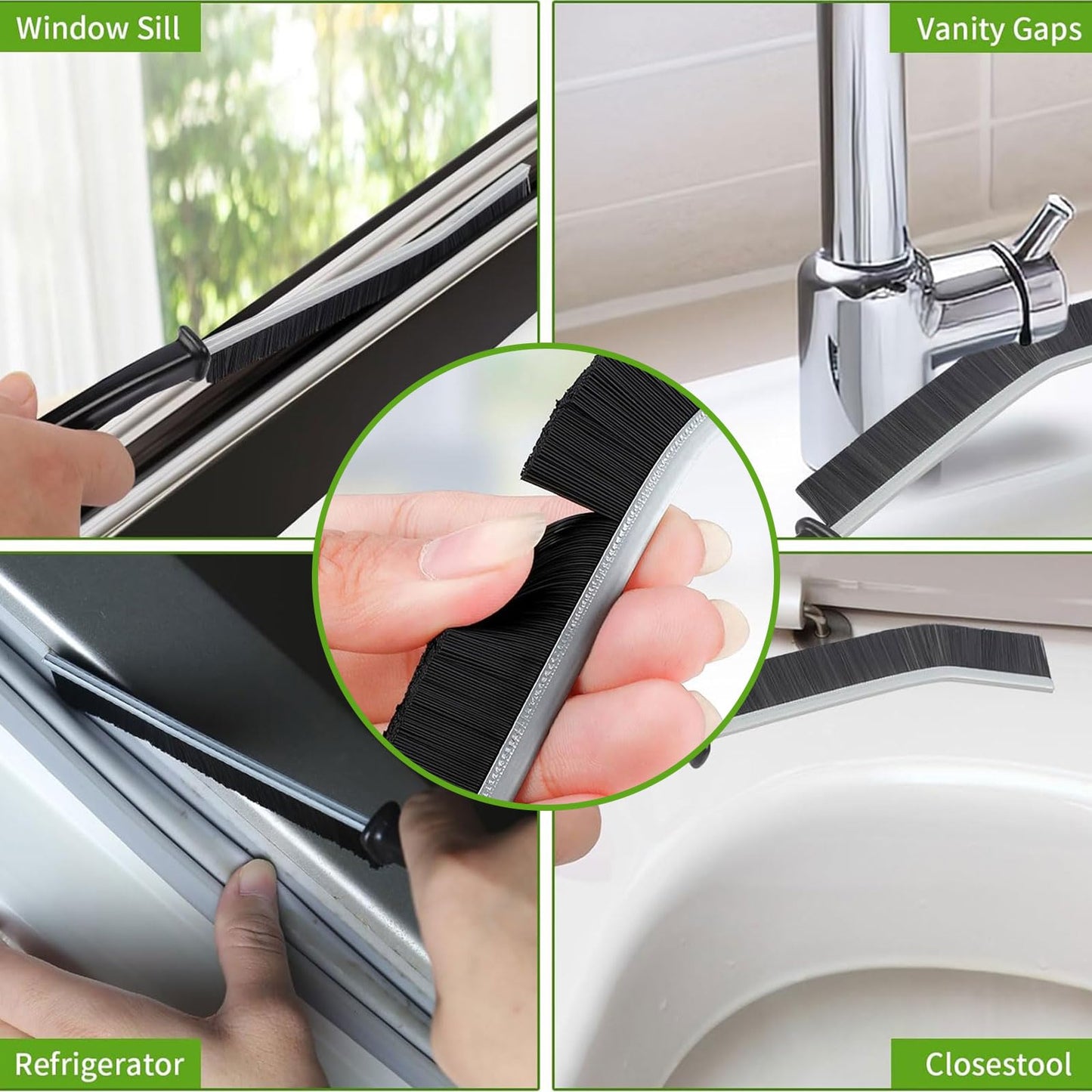Crevice Cleaning Brush, New Multifunctional Gap Cleaning Brush Tool, Bathroom Gap Brush, Grout Cleaner Brush Hard Bristle Crevice Cleaning Brush,6Pcs