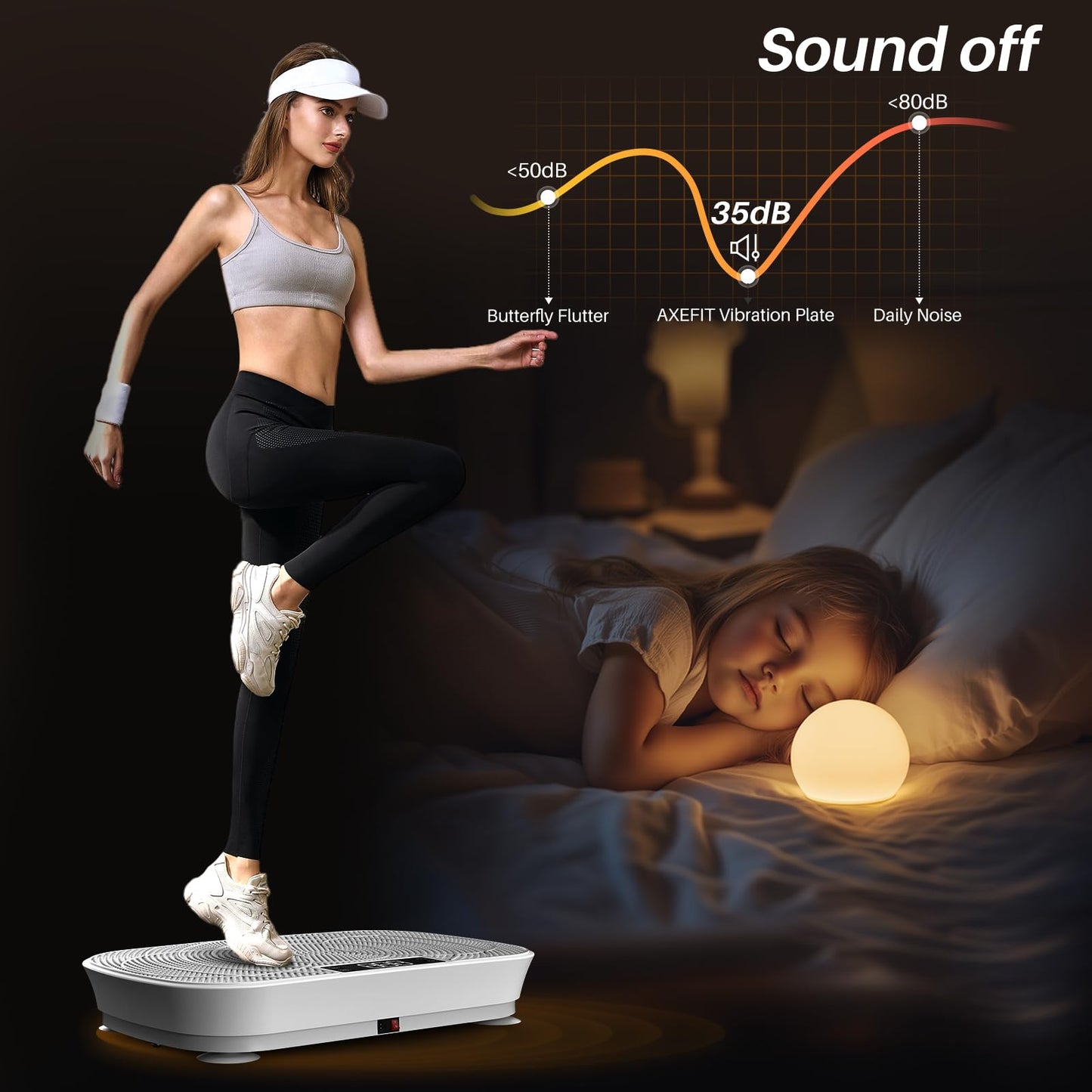 Vibration Plate Exercise Machine for Lymphatic Drainage - 400LBS Capacity Whole Body Vibration Platform with 99 Speeds & Bluetooth Music, Home Gym Equipment for Weight Loss & Fitness