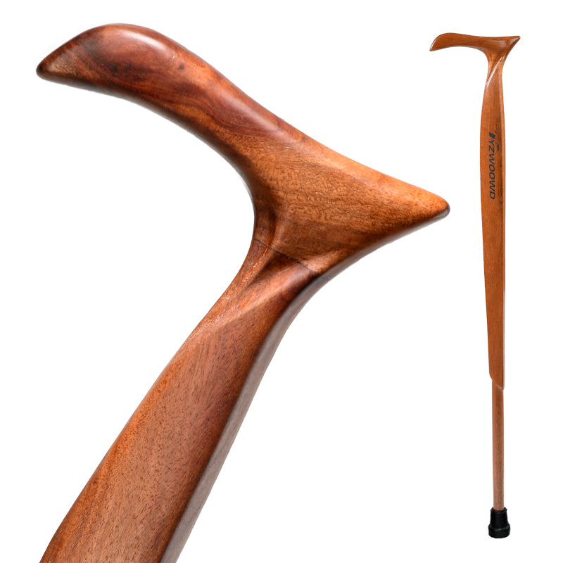 TYZWOOWD Walking Canes for Men, Wooden Sticks for Seniors, Handcrafted, Ergonomic, Wood Wax Oil Coating Walking Canes for Senior Balance, Crutches for Adults - Great Gift Idea