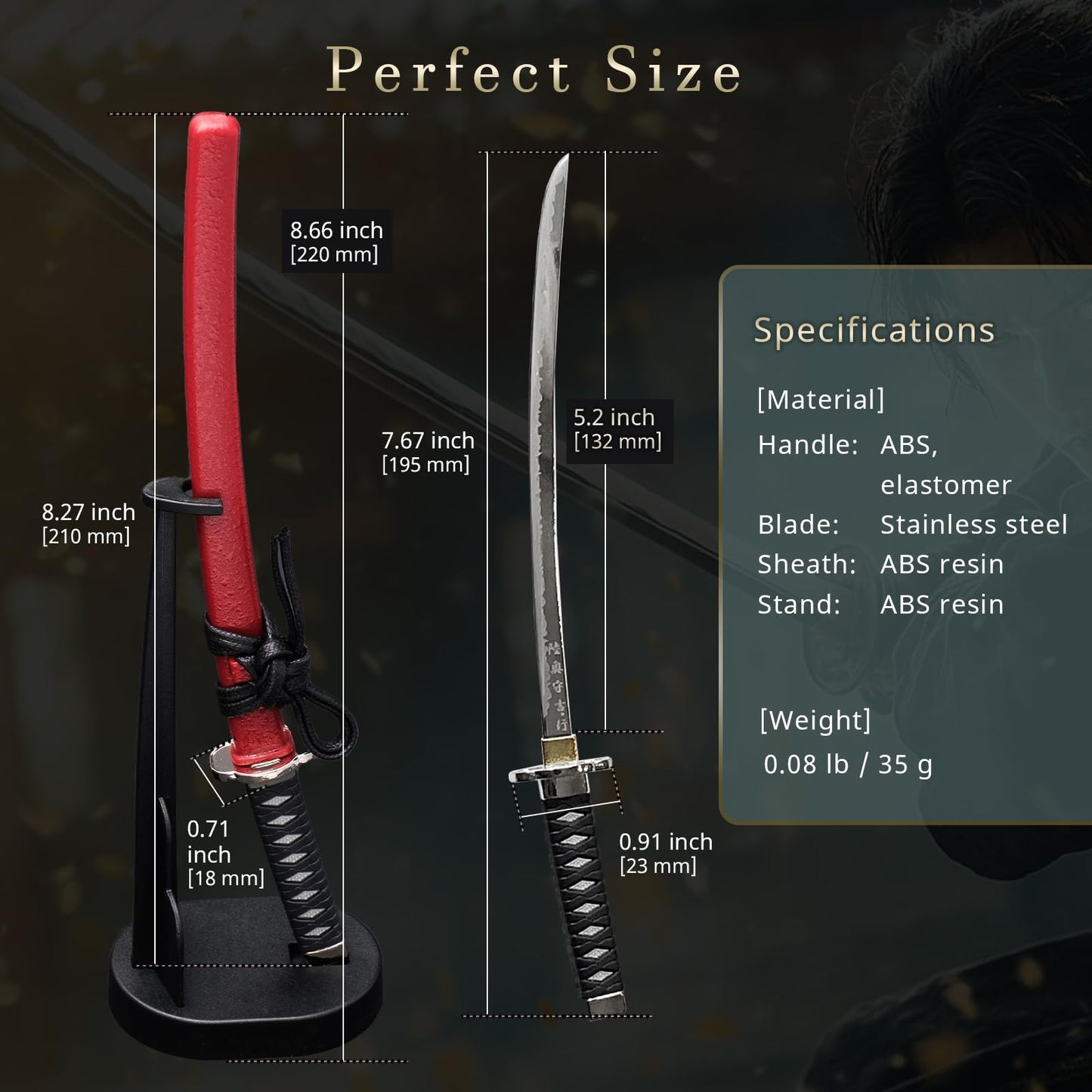 Mini Japanese Samurai Katana Sword Paper Knife Letter Opener 8.3 inch Made in JAPAN (Sanada Yukimura)