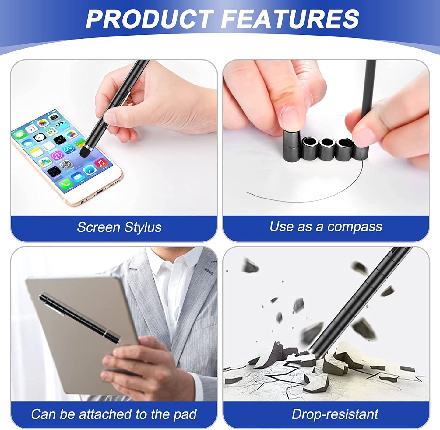 Fun Fidget Gel Pens Gifts - Fathers Day Dad Gifts, Cool Graduation Gift for Him Teen Boys, Unique Birthday Christmas Stocking Stuffers Easter Men Gadget for Decompression Pen for Writing & Fidgeting