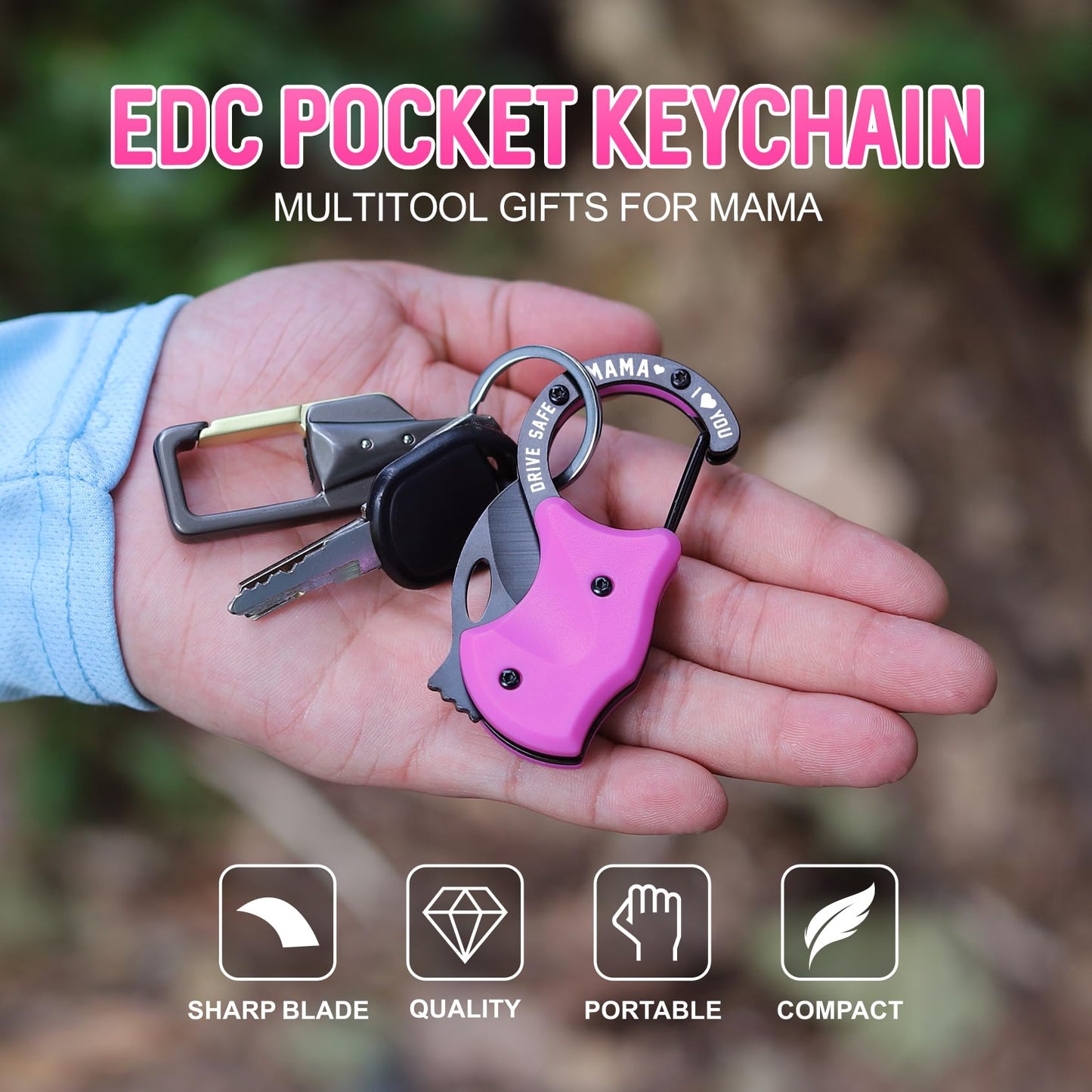 OOPERAY Gifts for Mom, Mothers Day Gadgets Gifts for Mom Wife, Mothers Day Birthday for Women Her Wife, Small Pocket Knife, Christmas Stocking Stuffers for Women, EDC Keychain Box Cutter